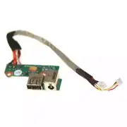 DC AC POWER JACK BOARD CABLE SOCKET HARNESS FOR HP Pavillion DDAT8APB2004507 65W