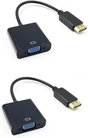 OSALADI 2pcs Full Video Converter Male to Adapter High Resolution Support Easy Installation No External Power
