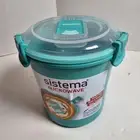 Sistema To Go Soup Mug Minty Teal 22.1 oz. Clip Lid Phthalate BPA Free