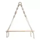 Macrame Wall Hanging Shelf - Boho Wood Wall Shelves with Wood Beads,3128