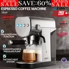Devanti Coffee Machine 20 Bar Espresso Maker Cappuccino Latte Cafe Milk Frother