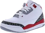 [Nike] Little Kid's Jordan 3 Retro Fire Red White/Fire Red-Black (DM0966 160) - 11
