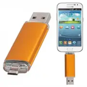 8GB Fashionable OTG USB Flash Drive for Smart Phone/Tablet PC - Gold