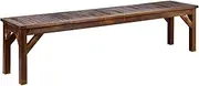 Livsip Garden Bench Wood Patio 190cm Slatted Seat Outdoor Furniture Dining Chair