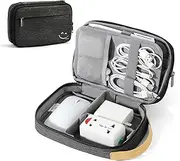 Cable Organizer Travel Case, Electronics Organizer, Black
