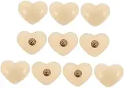 GAROZATION 10pcs Heart Shaped Decorative Sewing Buttons Light DIY Shirt Coat Buttons for Crafts Clothing Decor Apparel Durable Easy to Sew