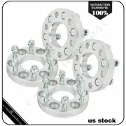 4 pcs 1" (25mm) 6x4.5 1/2" studs wheel spacers silver for Dodge Viper Dakota