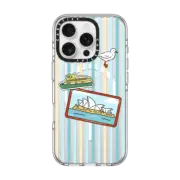 iPhone 16 Pro Impact Clear Case MagSafe Compatible Sydney Stickers and Stripes