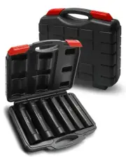 1/2 Inch Drive Extended Length Impact Socket Set, 6 Sizes Extra Deep Socket S...