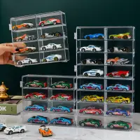 在飛比找蝦皮購物優惠-台灣現貨🎈公仔模型展示盒 模型車展示盒1:64 收納盒 TO