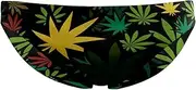 [VBFOFBV] Men's Printed Jammer Swimsuit Swim Shorts, Marijuana Leaf Pattern Tropical Plant Art Modern