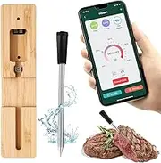 2025 Upgraded Wireless Smart Meat Thermometer with Bluetooth, Esptia Meat Thermometer for The Oven, Grill, BBQ, Kitchen, Smoker, Rotisserie,Compatible with iOS & Android App Control