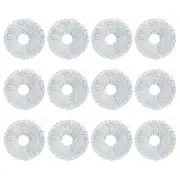 12PCS Mop Rag for Dream Bot L10S Pro L10S Ultra L20 Ultra X20 Pro X30 X30 Pro L30 Ultra S10 / S10 Pro Robot Vacuum Parts