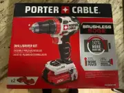 PORTER-CABLE PCCK607LB 20V Cordless Drill Brushless Edge W/ 2 Batteries + Chgr