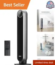 Modern Bladeless Tower Fan with Remote Control - Serene Cooling Experience