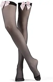 [MERSADA] Ladies 20 Denier Over Knee Socks With Bow
