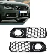 1 Pair Honeycomb Hex Mesh Fog Light Cover Plastic For Audi A4 B8 2009-2012 (for: Audi)