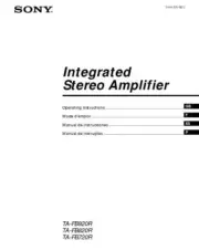 Sony TA-FB820R Amplifier / Receiver Owners Instruction Manual