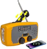 Emergency NOAA Weather Alert Radio - AM/FM Shortwave Portable Radio with 5000mAh Battery, Solar/Hand Crank Charger, LED Flashlight, USB Power Bank & SOS Alarm for Camping, Storms, Power Outages