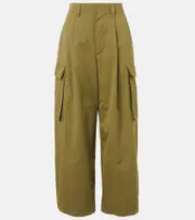 [Loewe] Loewe Cotton and silk cargo pants UK 12 green