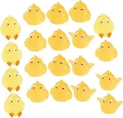 POPETPOP 20Pcs Miniature Chick Figurines Glow The Dark Animals for Micro Garden Fairy Garden and Aquarium Decor Cute Chicken Craft for Home and Office Decoration