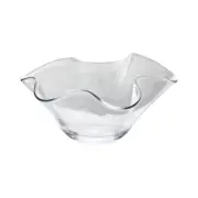 NWT Mila Clear Glass Ruffle 11" Bowl. Mila Clear Glass Ruffle. Crate & Barrel
