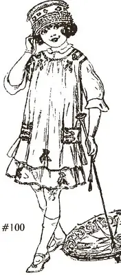 Sewing Pattern for a 19 inch or 20 inch girl doll to make a 1910 dress - #100