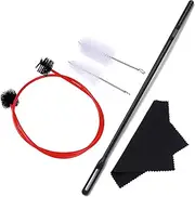 RAYWE Trumpet Maintenance Cleaning Care Kit Set Including Mouthpiece Brush Valve Brush Flexible Snake Brush Cleaning Cloth