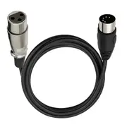 DIN 5 Pin to XLR 3 Pin Audio Cable for Match Music Instruments or Cables with MIDI or XLR DIN 5P Male to XLR Female Black