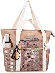 [Lacdo] Beach Bag for Women, Beach Tote Bag for Women, Waterproof Sandproof Foldable Pool Bag for Beach Vacation Pool Travel