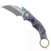 Critical Strike Predator Folding Knife Camo Titanium Handle M390 Predator-TCP