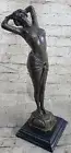 Austrian Vienna Art Deco Bronze Figure A.Leonard Nude Dancer Sculpture Statue