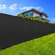 [Sunocity] Privacy Screen Fence,8ftx50ft Heavy Duty 90% Blockage 175 GSM Fencing Mesh Net Cover for Backyard Garden Yard Outdoor Wall 40 Cable Zip Ties Included Black