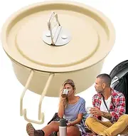 Backpacking Bowl - Camping Cup with Handle and Lid,Dustproof Lightweight Mixing Bowl Multifunctional Coffee Mug for Outdoor Travel Hiking Backpacking