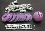 CHINESE JAPANESE PURPLE COLOR PAPER LANTERN STRING LIGHTS 3"