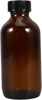 HEALEEP Glass Laboratory Reagent Bottle with Lid Refillable Storage Container for Medical Pharmaceutical and Cosmetic Applications Sealing Leak Prevention