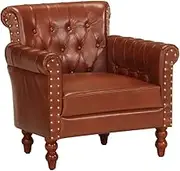 Armchair Brown Real Goat Leather Home Chairs
