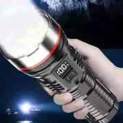8 LED Flashlight 3 Modes USB Rechargeable Flashlights Outdoor Emergency Torch