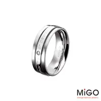 在飛比找ETMall東森購物網優惠-MiGO 分享施華洛世奇美鑽/白鋼女戒指