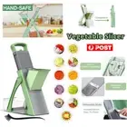 Kitchen Vegetable Chopper Slicer Shredder Manual Rotary Grater Cutter With Brush
