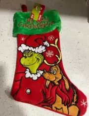 Dr Seuss The Grinch and Max Merry Grinchmas Christmas Stocking 2023 NWT