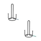 2PK Entrée Deluxe Paper Towel Holder 29cm Roll Dispenser Stand Storage Black