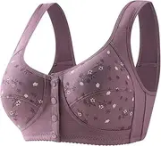 [BJUTIR] Daisy Bras for Older Women, 2024 No Underwire Summer Breathable Front Closure Bras for Women Push Up Bras