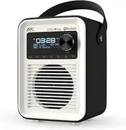 Arc Audio DAB, DAB+ & FM Radio with Bluetooth, USB & Micro SD Card | Mains and Builtin Battery Powered Portable Digital Radio | One - Black