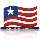 Labor Day Decorations Wood USA Flag, Veterans Day Rustic Tiered Tray Decor, I...