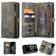 CaseMe 2-in-1 iPhone 7+ 8+ Plus Detachable Case Wallet Cover Apple [Black]