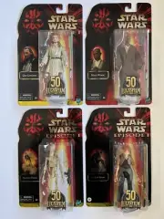 Star Wars The Phantom Menace Black Series 6" Qui-Gon Mace Windu Droid Jar Binks