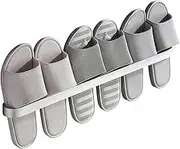 Wall Mounted Shoe Rack, 3 Pcs Wall Mount Bathroom Bedroom Shoe Hanging Holder Organizer Wall Door Towel Storage Shelf for Shoes(45cm Silver)