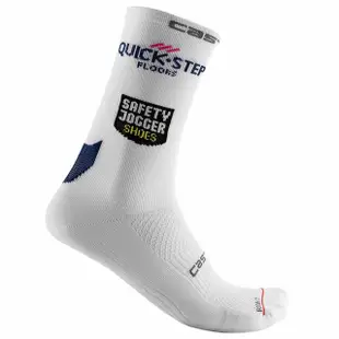 【CASTELLI】CASTELLI ROSSO CORSA PRO 15 SOCK QUICK-STEP ALPHA VINYL 快步車隊(自行車車襪 運動襪)