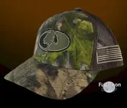 New Mossy Oak American Flag Patch Camo Snapback Trucker Mens Cap Hat